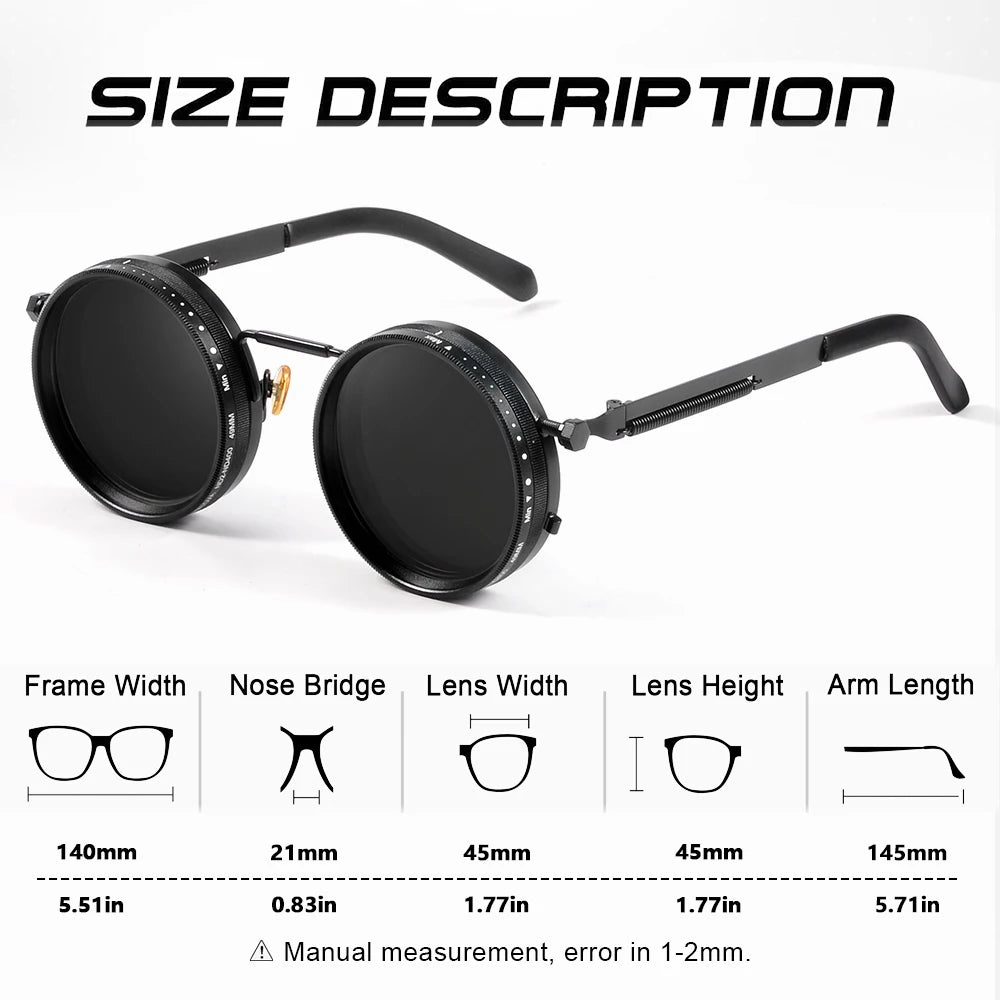 Adaptive Polarized Round Sunglasses