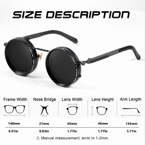 Adaptive Polarized Round Sunglasses