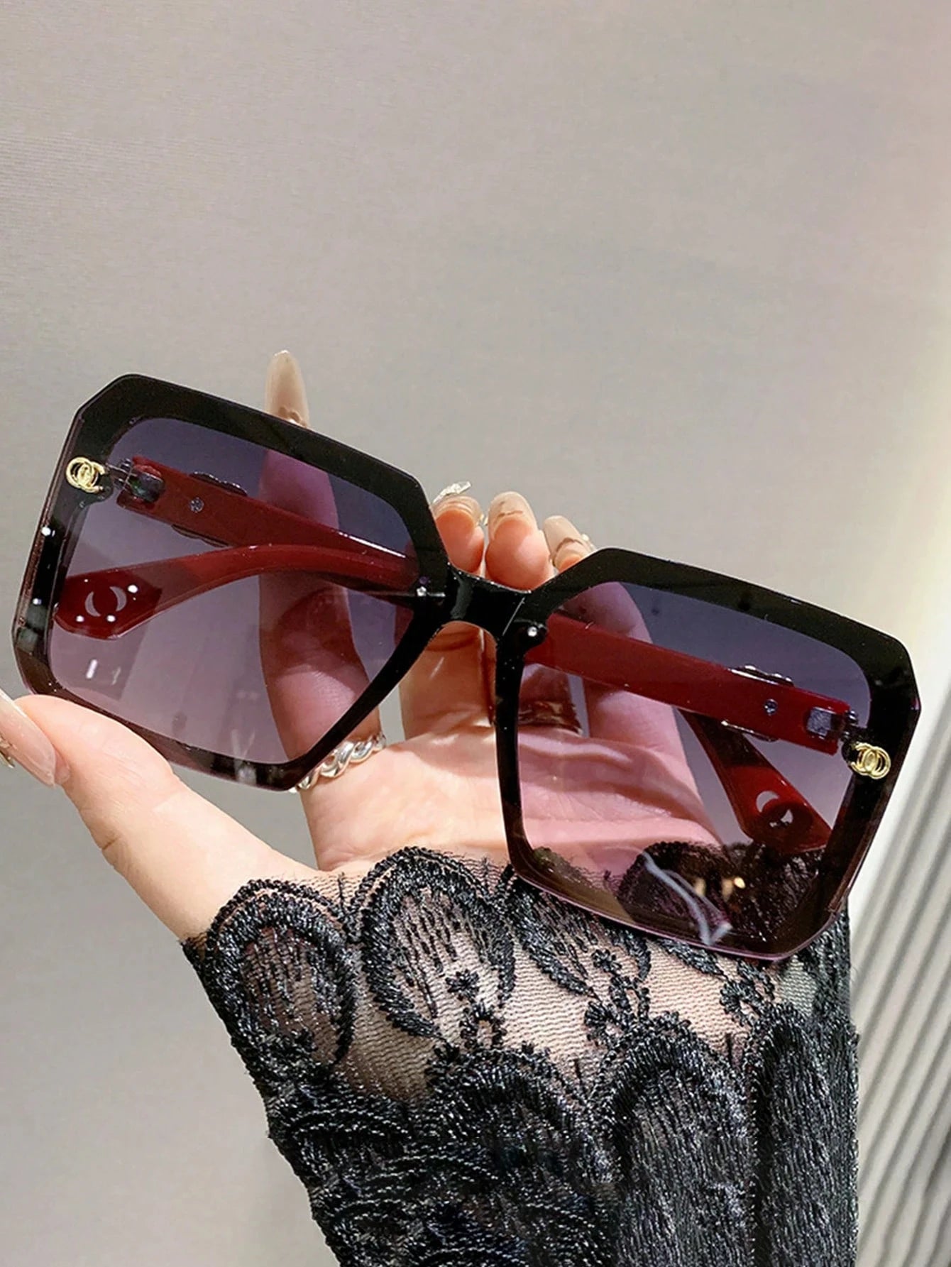 Coastal Square Metal Letter Sunglasses