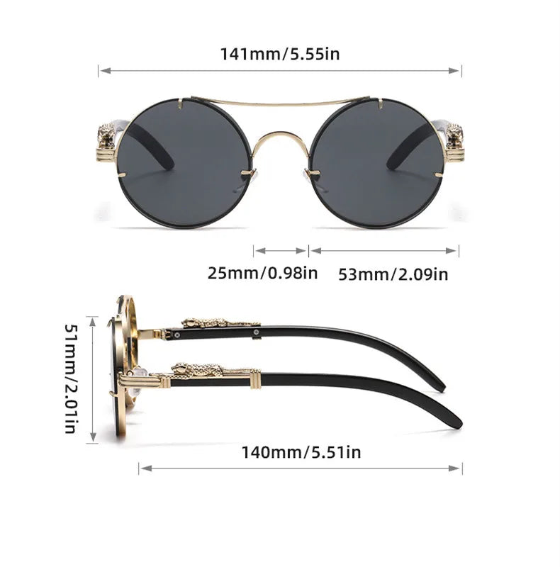 Retro Round Gradient Sunglasses