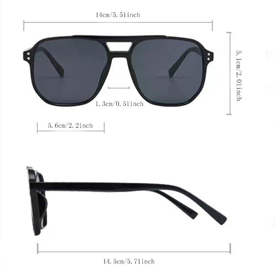 Vintage Square Retro Everyday Sunglasses