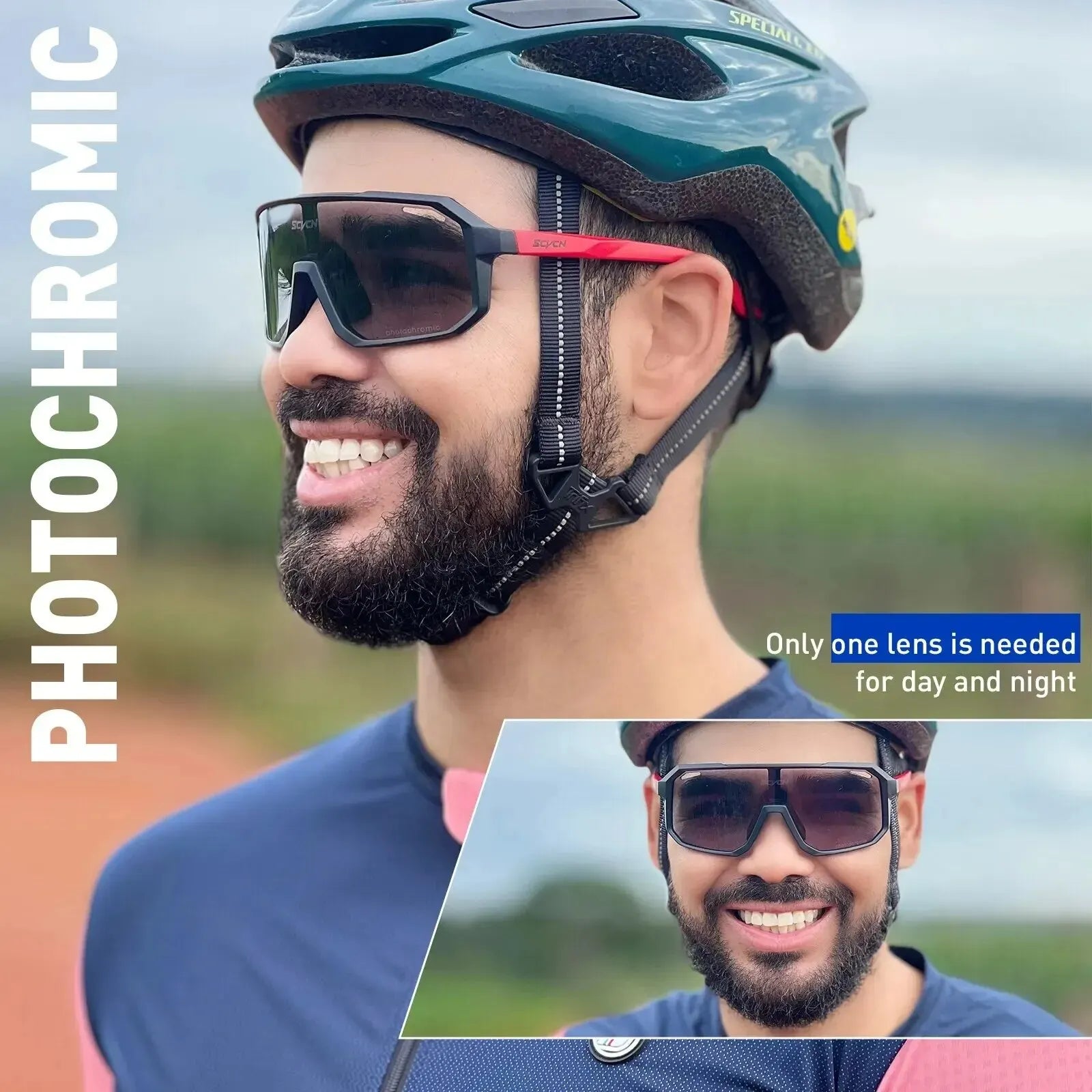 LightShield DayRide Photochromic Cycling Sunglasses
