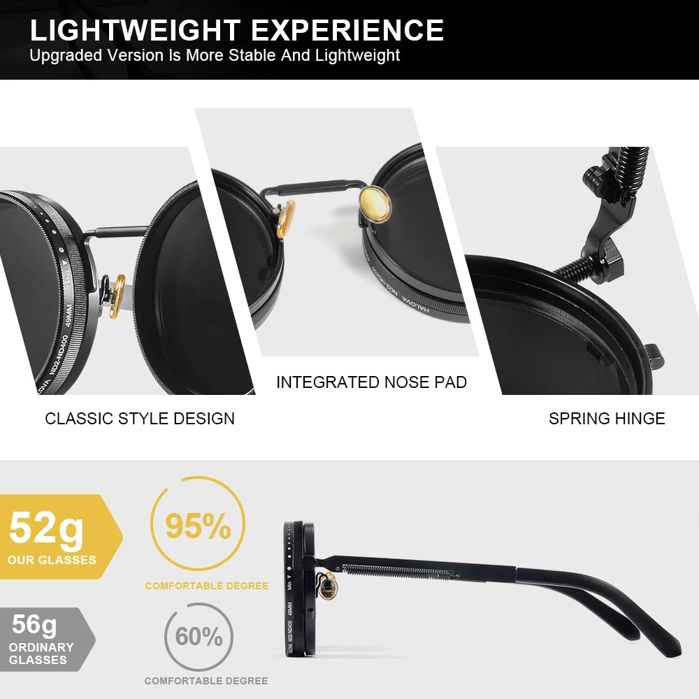 Adaptive Polarized Round Sunglasses